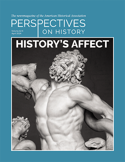 Perspectives on History April 2024 Cover. 